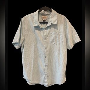 O’Neill Mens Short Sleeve Light‎ Blue Button Up Shirt Large